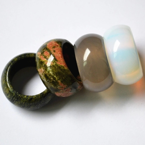 Wide natural stone ring - Picture 4 of 6
